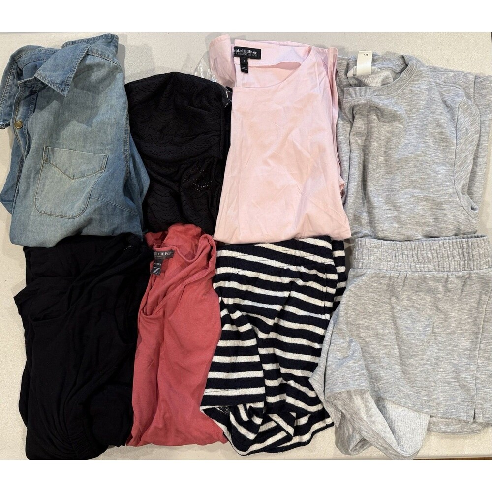 Lot of 8 Womens Maternity Clothing, XS-L, A Pea in the Pod, Set, Travel Swim